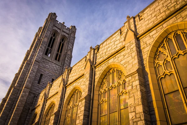 Невероятная внешняя архитектура в церкви в Ганновере, штат Пенсильвания — стоковое фото
