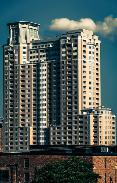 Grande condominio, visto da Federal Hill a Baltimora, M — Foto Stock