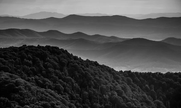 Layers of ridges of the Blue Ridge Mountains, seen from Stony Ma