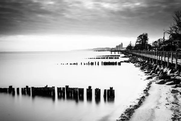 A Waterfront, north Beach, maryland hosszú expozíció. — Stock Fotó