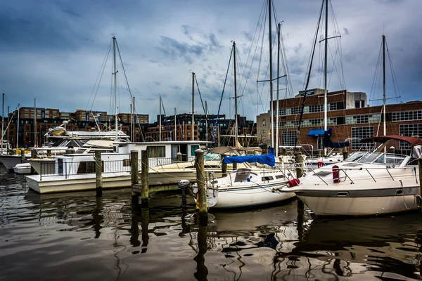 Marina en Canton, Baltimore, Maryland . — Foto de Stock