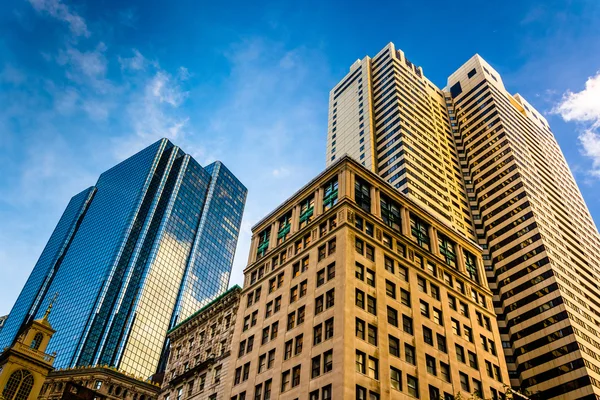 Moderna skyskrapor i boston, massachusetts. — Stockfoto