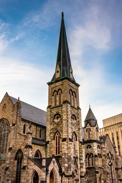 Пресвитерианская церковь Пайн-стрит в центре Харрисбурга — стоковое фото