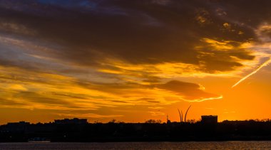 günbatımı potomac Nehri Washington, dc. 