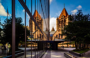 john hancock building ve trinity Kilisesi, Boston, massach