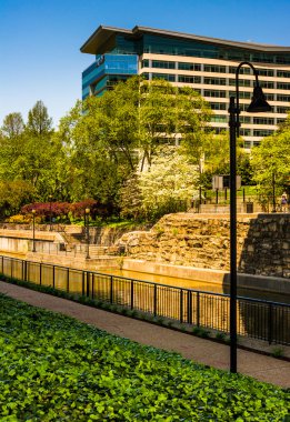 richmond, virginia riverfront canal walk. 