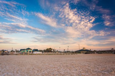 sunrise, sahilde St augustine Beach, florida. 