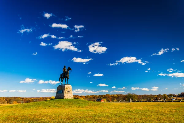 Pomnik w polu w gettysburg, Pensylwania. — Zdjęcie stockowe