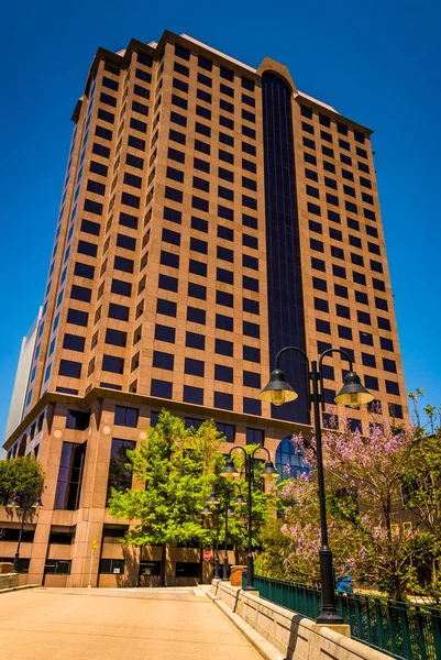 Hoog kantoorgebouw in het centrum van richmond, virginia. — Stockfoto