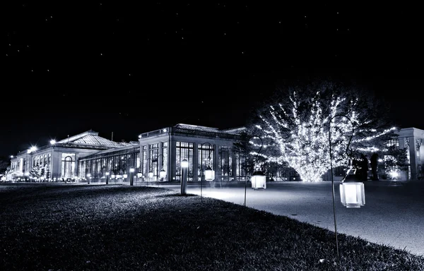 El Conservatorio de noche, Longwood Gardens, Pensilvania . —  Fotos de Stock