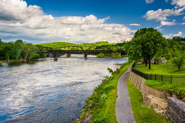 Rio Delaware em Easton, Pensilvânia . — Fotografia de Stock