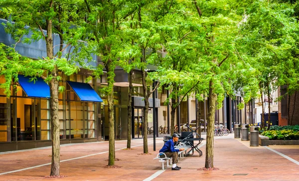 Den centrala korsningen gågatan i boston, massachusetts. — Stockfoto