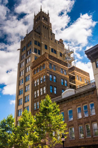 Jackson budynek w centrum miasta asheville, north carolina. — Zdjęcie stockowe