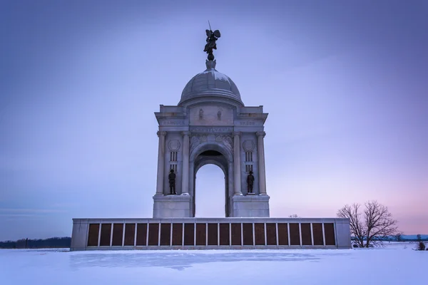 Gettysburg, penn kış boyunca pennsylvania Anıtı — Stok fotoğraf