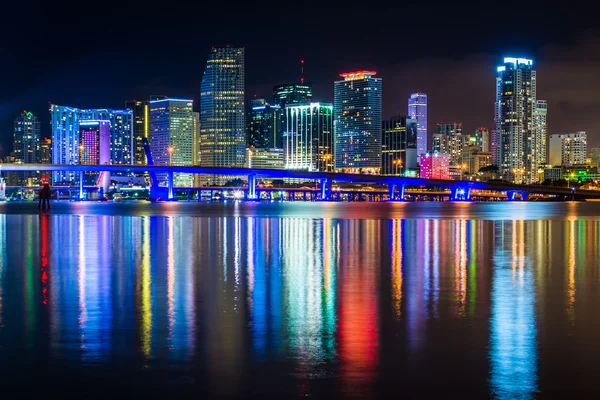 ᐈ Miami Night Skyline Stock Pictures Royalty Free Miami Night Photos Download On Depositphotos
