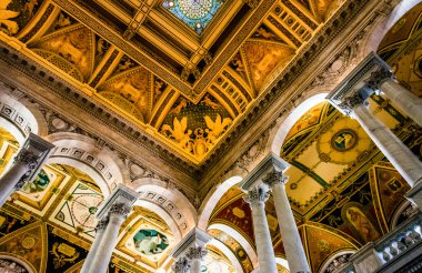 Washington'da Kongre Kütüphanesi iç dc. 