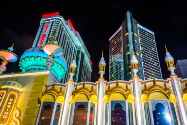 Taj mahal, new jersey, atlantic City'de geceleri koz.. 