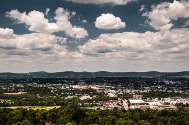 York, Pennsylvania'dan Dünyanın tepesinden görünümü. 