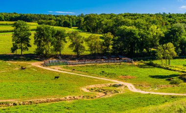 bir çiftlik kırsal york County, pennsylvania görünümünü. 
