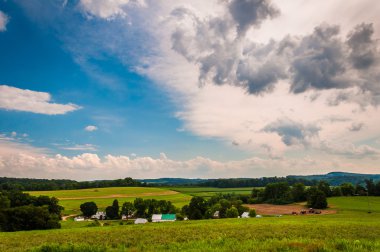 tarım arazisi ve tepeler kırsal york county, pennsyl içinde görünüm