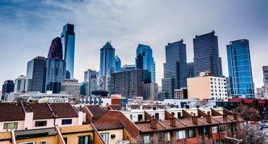 View of the skyline from a parking garage in Philadelphia, Penns clipart