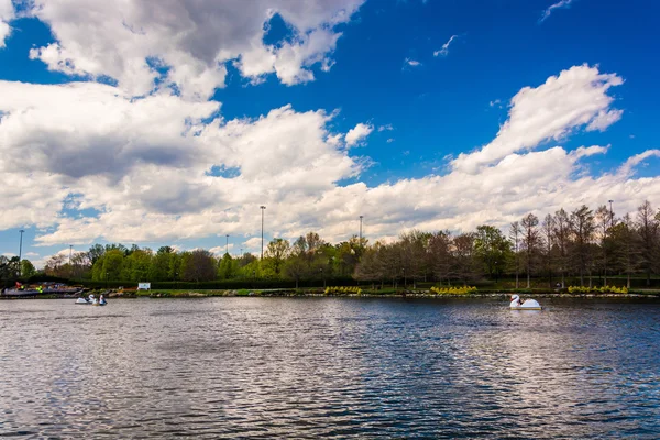 O lago no Centro Washingtoniano em Gaithersburg, Maryland . — Fotografia de Stock