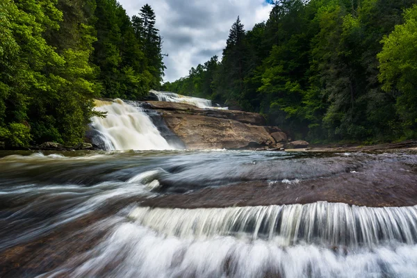 Triple Falls, in Dupont State Forest, North Carolina. — Stock Photo, Image