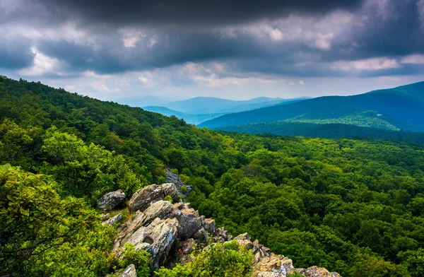 View from South Marshall, along the Appalachian Trail in Shenand — Stock Photo, Image