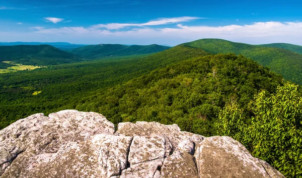 View from a cliff on Big Schloss, in George Washington National — Stock Photo, Image