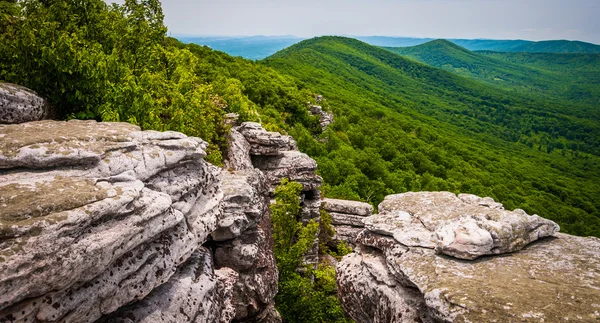 Uitzicht vanaf de kliffen op grote schloss, in george washington nationale f — Stockfoto