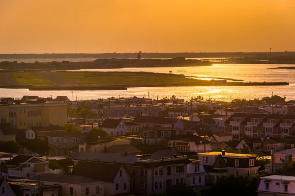 View from the Trump Plaza parking garage at sunset in Atlantic C — Stock Photo, Image