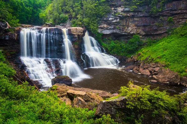 Vista de Blackwater Falls, no Blackwater Falls State Park, West V — Fotografia de Stock