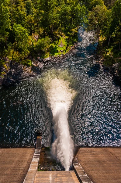View of Gunpowder Falls from Prettyboy Dam, in Baltimore County, — Stock Photo, Image