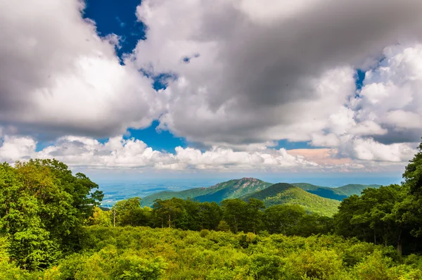 View of Old Rag Mountain from Thoroughfare Overlook in Shenandoa — Stock Photo, Image