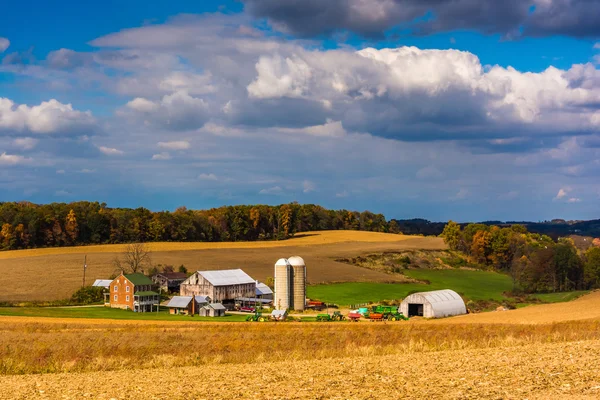 Blick auf eine Farm in der Nähe von Glen Rock, Pennsylvania. — Stockfoto