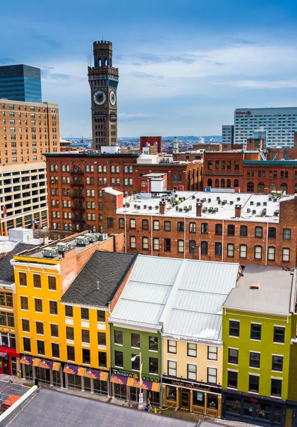 Widok budynków z parkingu w baltimore, maryland. — Zdjęcie stockowe