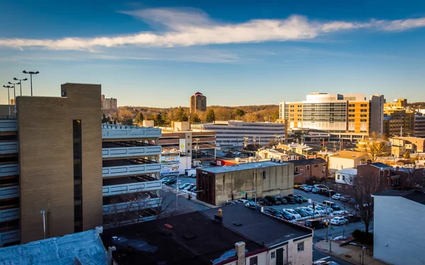 Вид на центр міста Вілмінгтон, Делавер, від міського центру парку — стокове фото