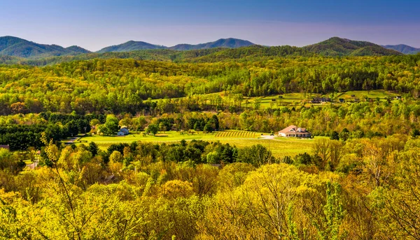 Vista de las montañas Apalaches desde una vista de la I-64, Virg — Foto de Stock