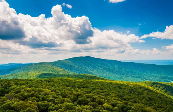 Pohled na blue ridge mountains od jihu marshall, v shenand — Stock fotografie