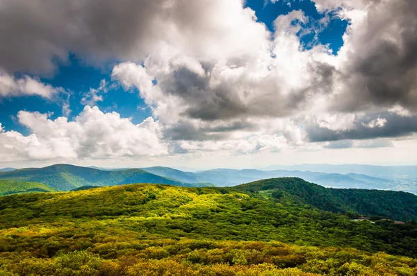 Veduta delle Blue Ridge Mountains da Stony Man Mountain, in She — Foto Stock