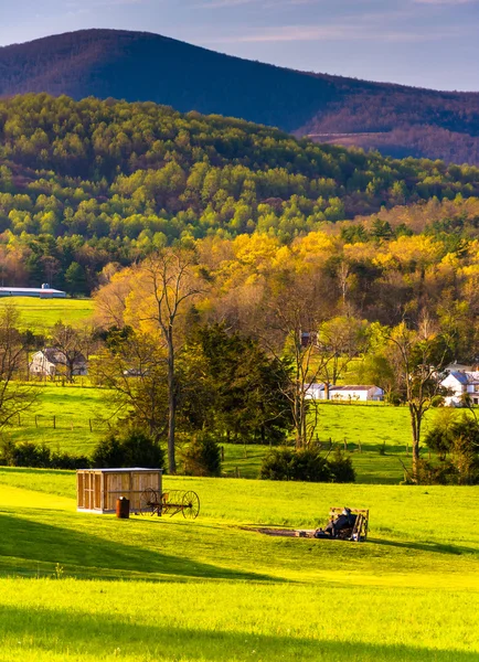 Vista das Montanhas Blue Ridge do Vale do Shenandoah, Vir — Fotografia de Stock