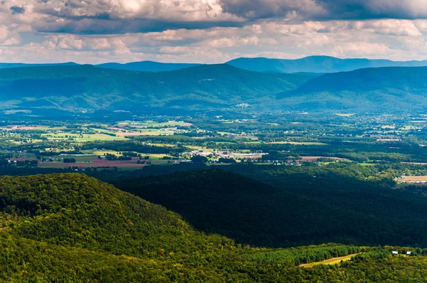 Vue sur la vallée de la Shenandoah et les Appalaches depuis la — Photo