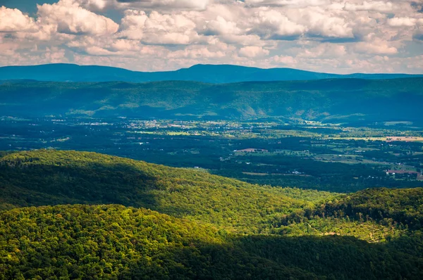 Vista do Vale do Shenandoah e Montanhas Apalaches a partir do — Fotografia de Stock