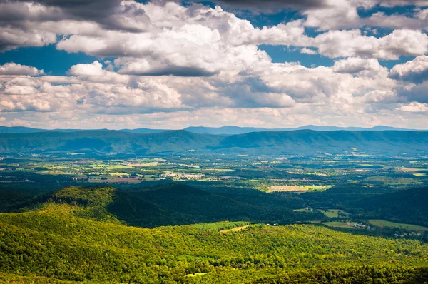 Vista do Vale do Shenandoah e Montanhas Apalaches a partir do — Fotografia de Stock