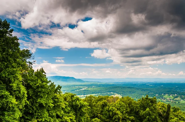 Vista do Vale do Shenandoah de Skyline Drive em Shenandoah N — Fotografia de Stock