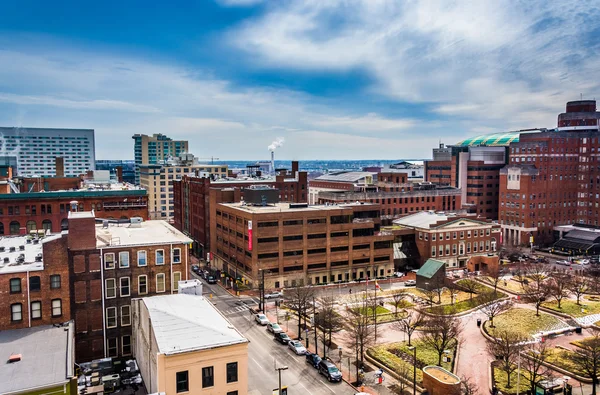 View of the University of Maryland from a parking garage in Balt — Stock Photo, Image