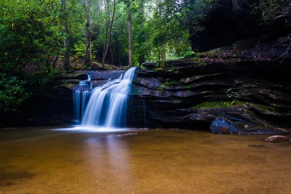 Waterfall on Carrick Creek, at Table Rock State Park, South Caro — Stock Photo, Image