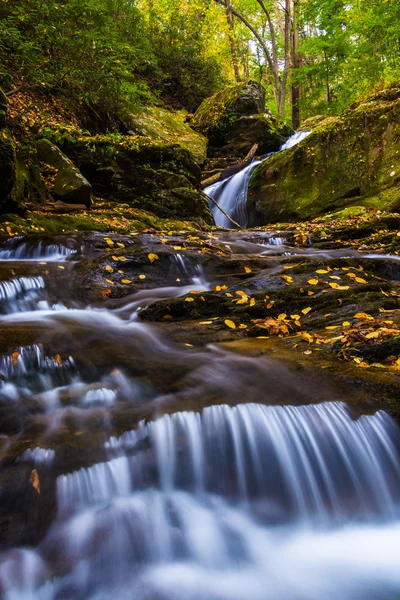 Air terjun dan kaskade di Oakland Run, dekat Susquehanna Riv — Stok Foto