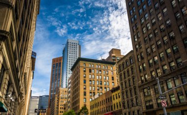 Manhattan, new York'ta çeşitli mimari. 