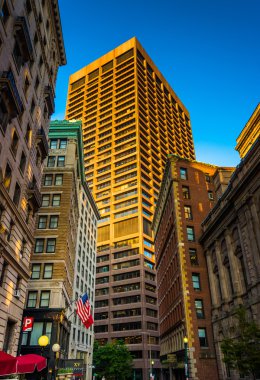 akşam ışık beacon caddesindeki Boston, massac